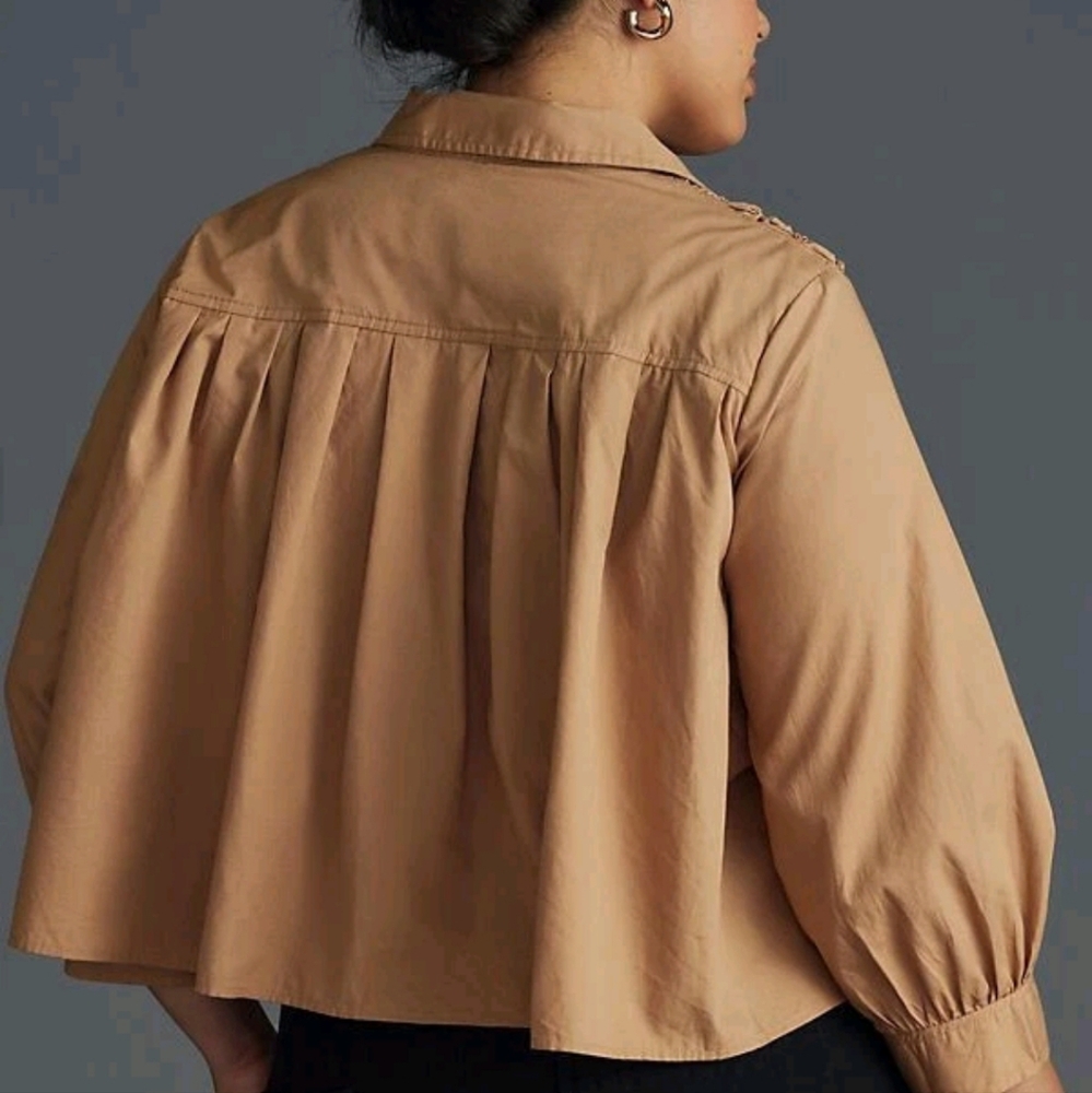 Maeve By Anthropologie Smocked Babydoll Top - Picture 6 of 16